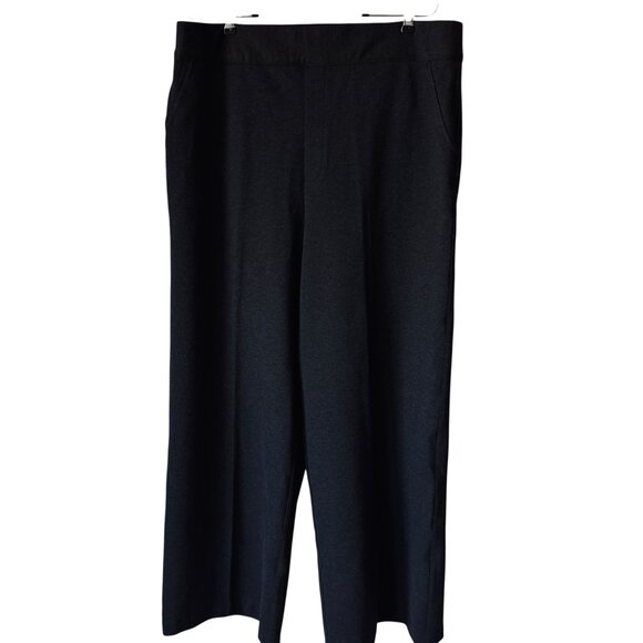 Spanx Sz 1XT Ponte Wide Leg Pant Trouser Gray Pull On Stretch Compression Comfy - Picture 1 of 15